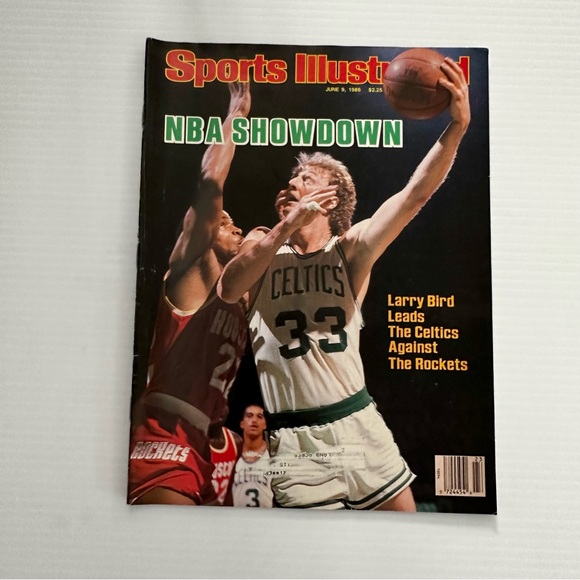 Boston Celtics NBA Showdown Larry Byrd Sports Illustrated Magazine June 9, 1986 - Picture 6 of 6